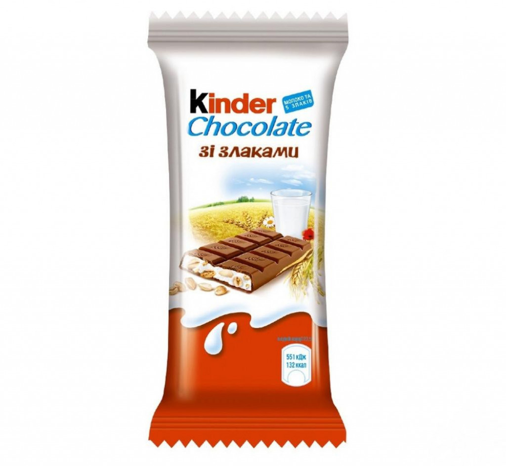 Продуктовый Интернет-магазин MAGNIT.TJ — Молочный шоколад со злаками Kinder®  chocolate 23.5 г